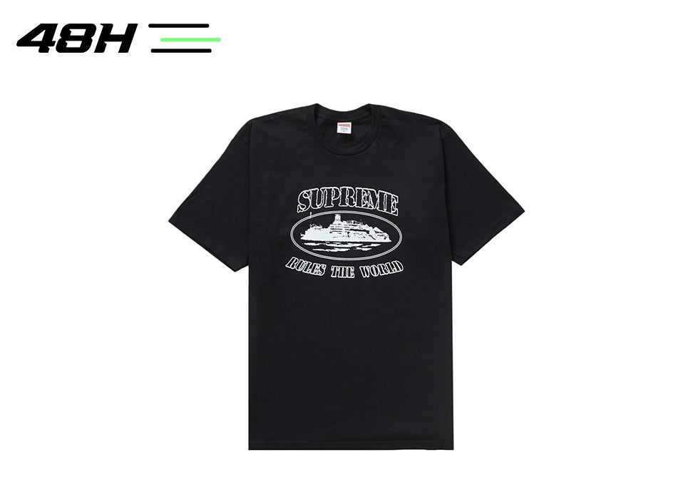 Supreme Corteiz Rules The World Tee Black - BITE EM
