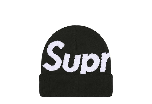 SupremeBigLogoBeanie_FW25_Blac