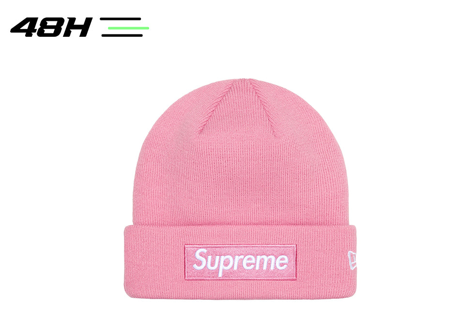 Supreme New Era Box Logo Beanie (FW24) Dusty Pink